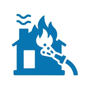 Fire Roof Repair Damage Icon